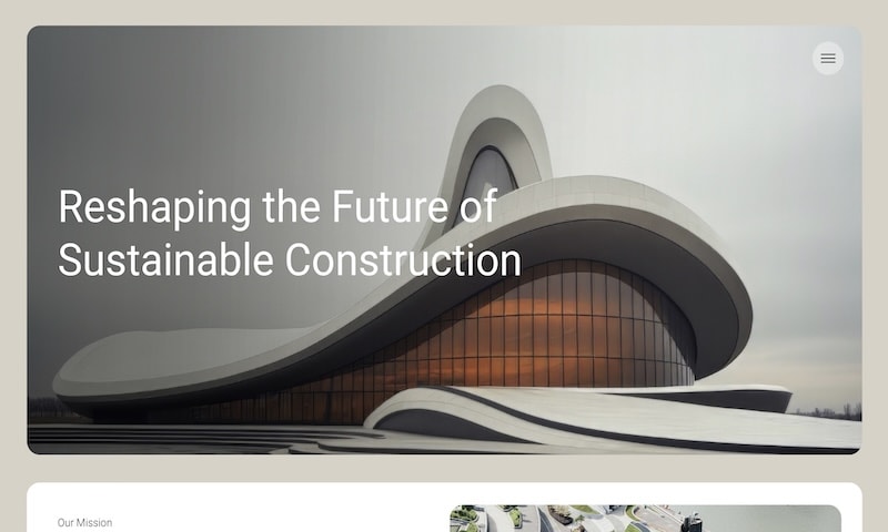 Webseite Template für Architektenbüros