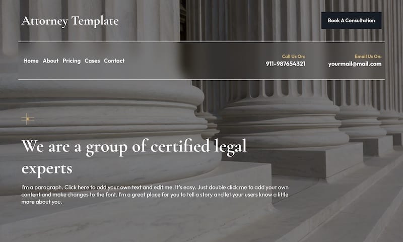 Webseite Template für Anwälte und Kanzleien