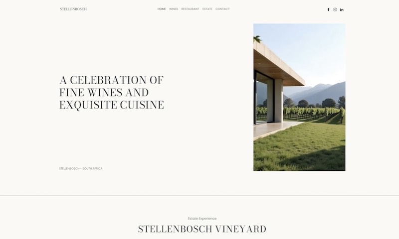 Webseite Template für Restaurants