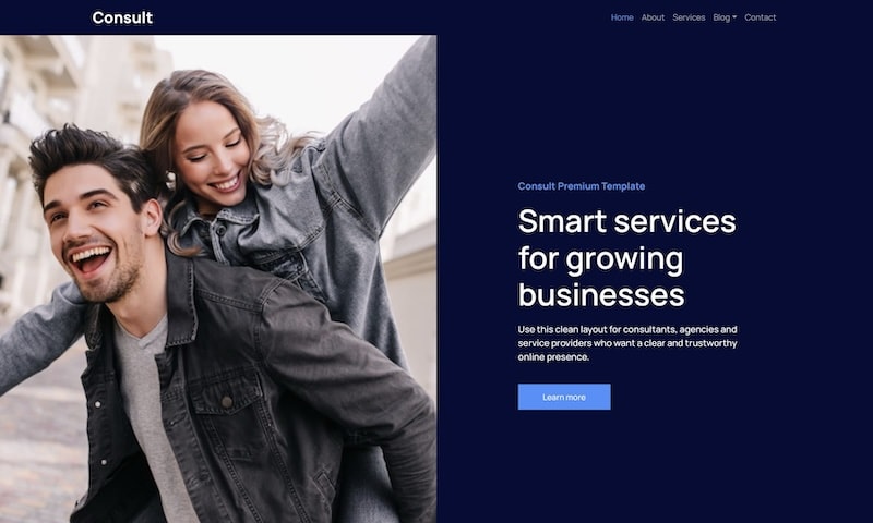 Webseite Template für Consulting und Steuerberater