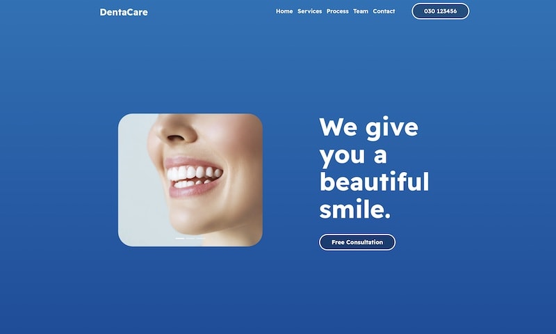Webseite Template für Zahnärtze