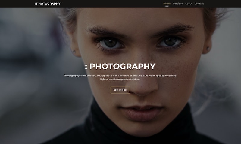 Webseite Template für Fotografen und Stuidos