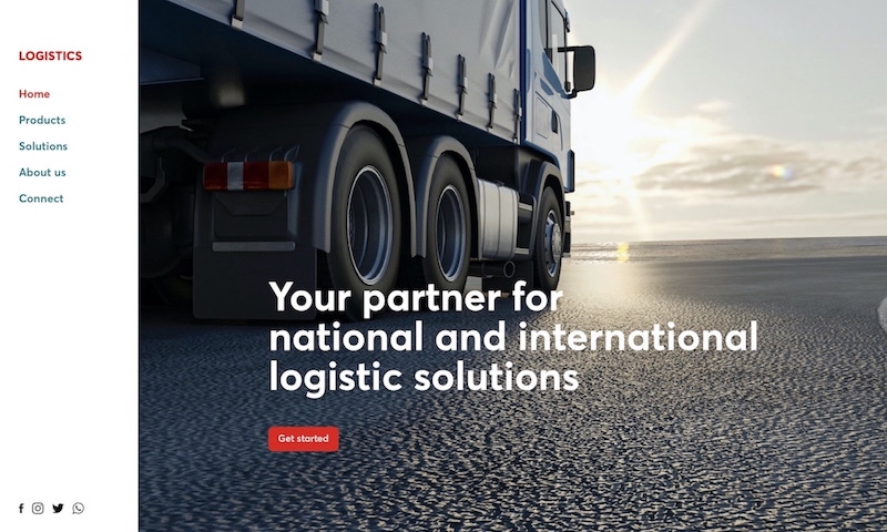 Webseite Template für Logistik und Speditionen